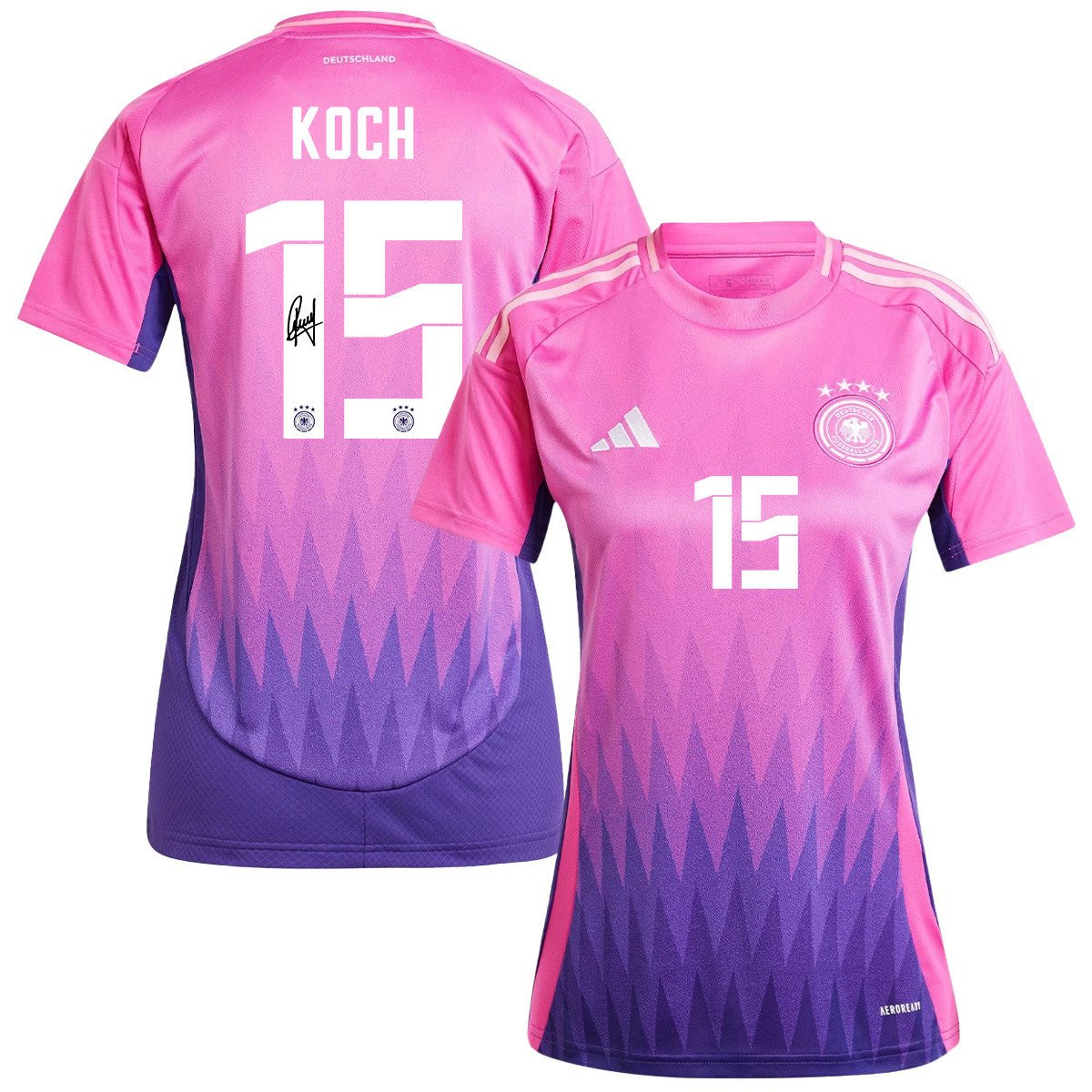 Robin Koch 15 Signed Germany National Team 2024/25 Away Jersey Autographed - Women