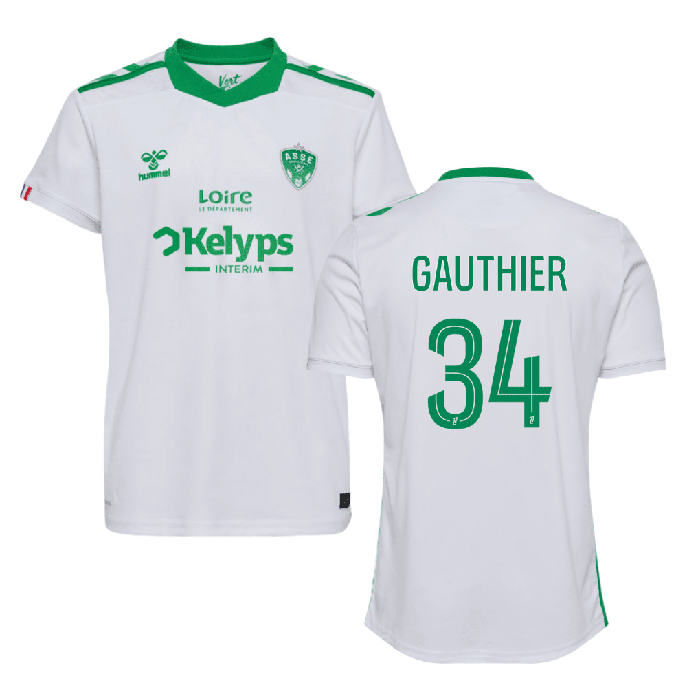 Romain Gauthier 34 AS Saint-Étienne 2024/25 Away Men Jersey - White