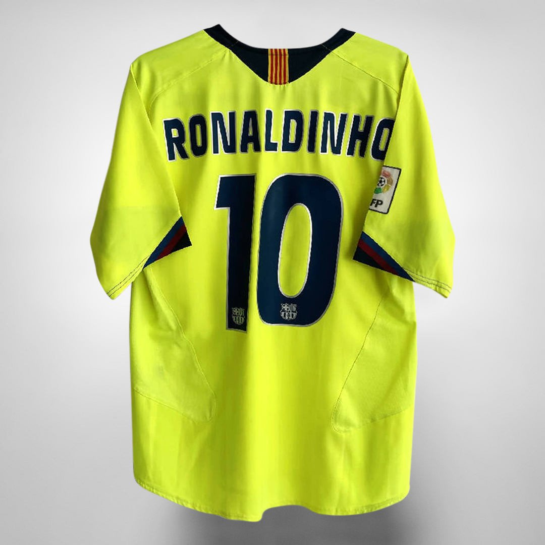 Ronaldinho 10 FC Barcelona 2006 Away Retro Jersey - Men
