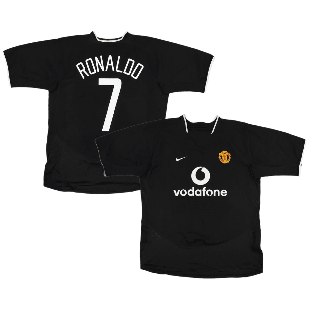 Ronaldo 7 Manchester United 2003/05 Away Retro Men Jersey - Black