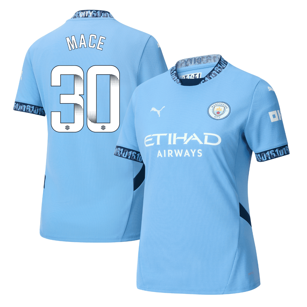 Ruby Mace 30 Manchester City 2024/25 Women's Team Home Women Jersey - Light Blue