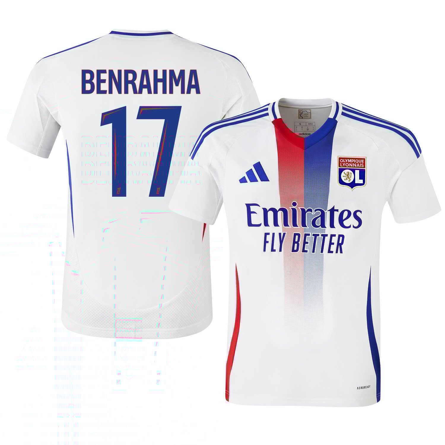 Saïd Benrahma 17 Olympique Lyonnais 2024/25 Home Men Jersey - White