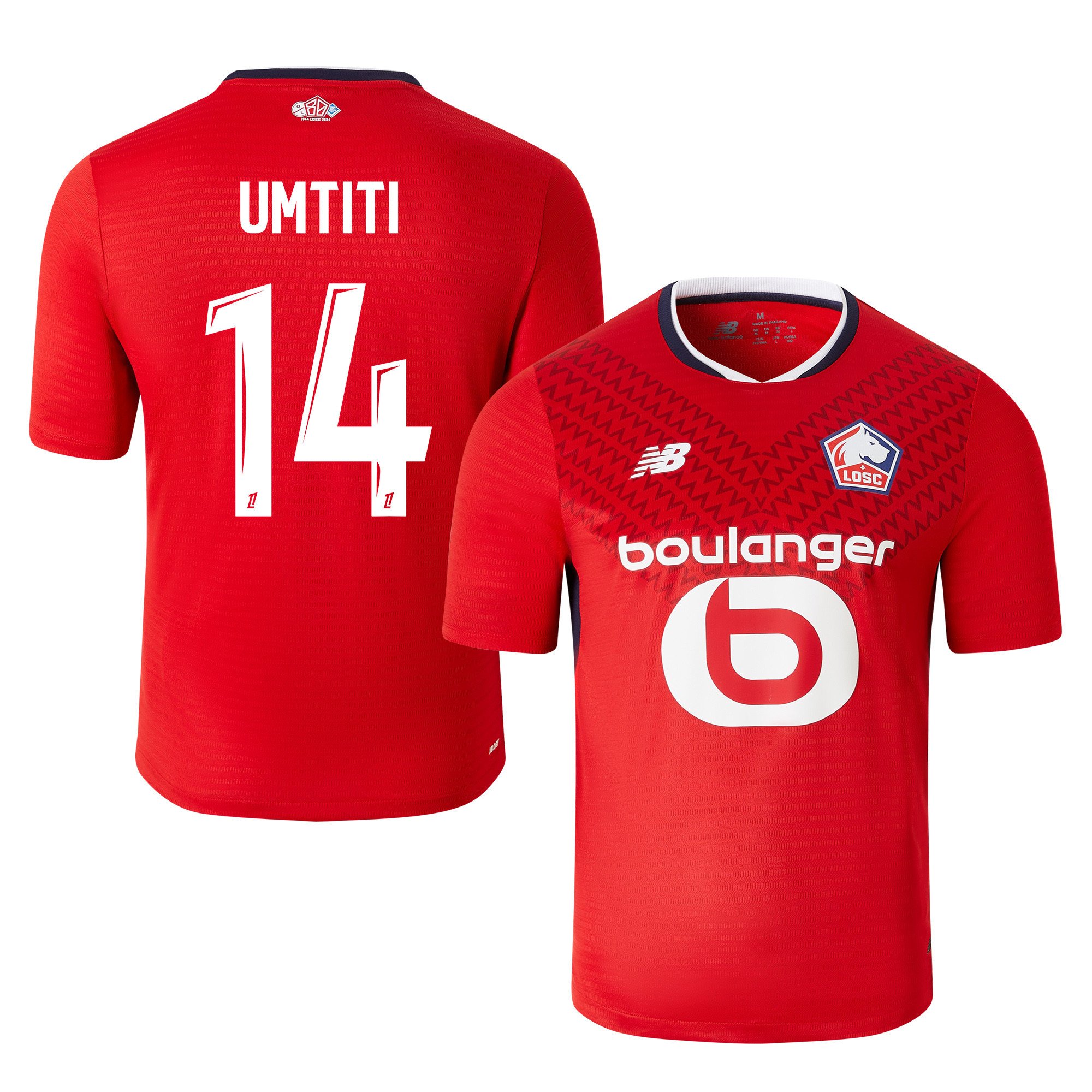 Samuel Umtiti 14 LOSC Lille 2024/25 Home Men Jersey - Red