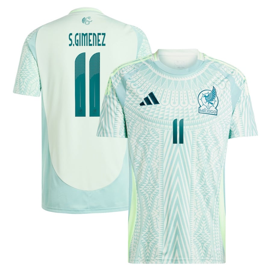 Santiago Giménez 11 Mexico National Team 2024 Away Men Jersey - Green