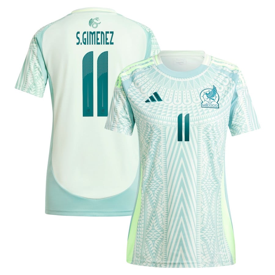 Santiago Giménez 11 Mexico National Team 2024 Away Women Jersey - Green
