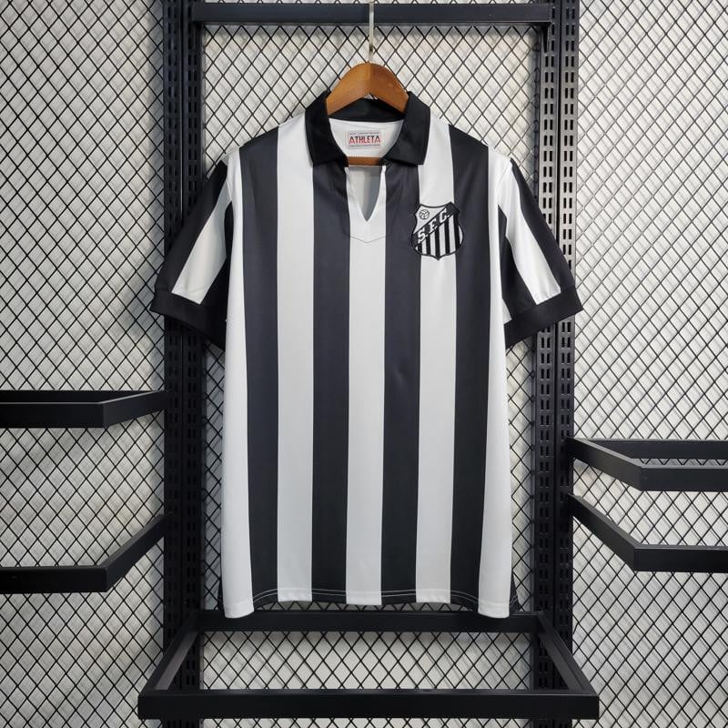 Santos FC 1956/58 Home Retro Men Jersey - Black/White