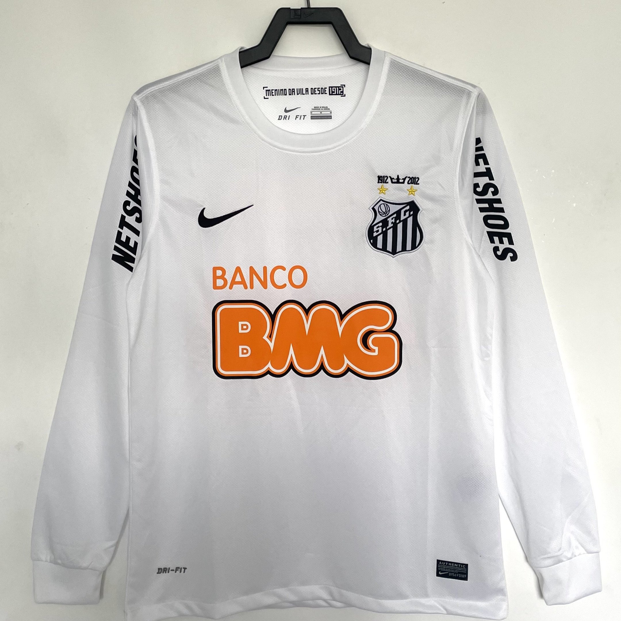 Santos FC 2012/13 Home Retro Long Sleeve Men Jersey - White