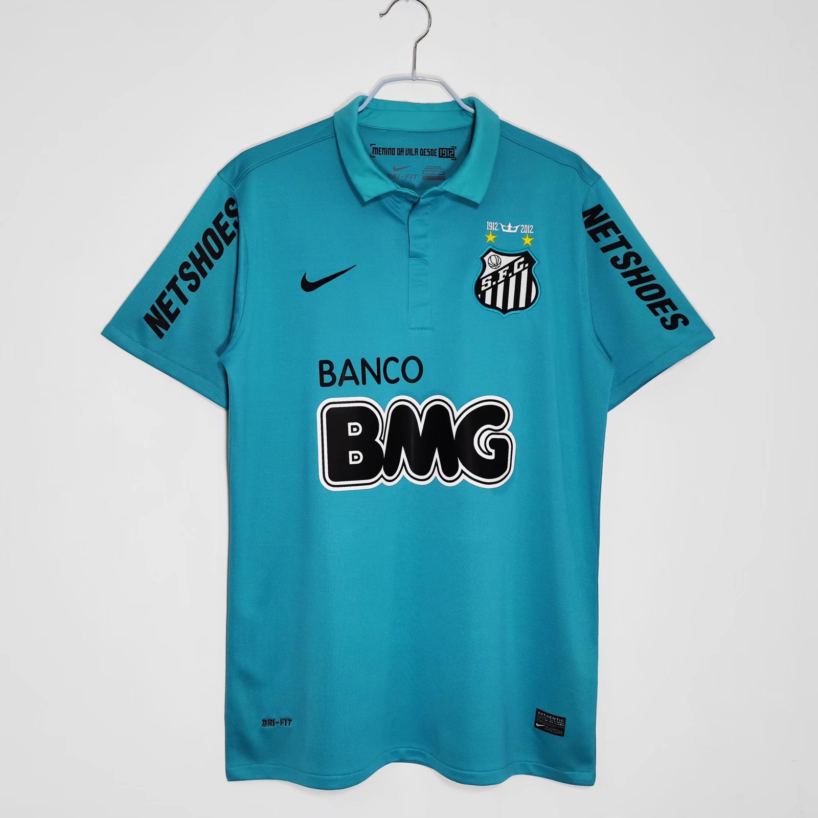 Santos FC 2012/13 Third Retro Men Jersey - Aqua
