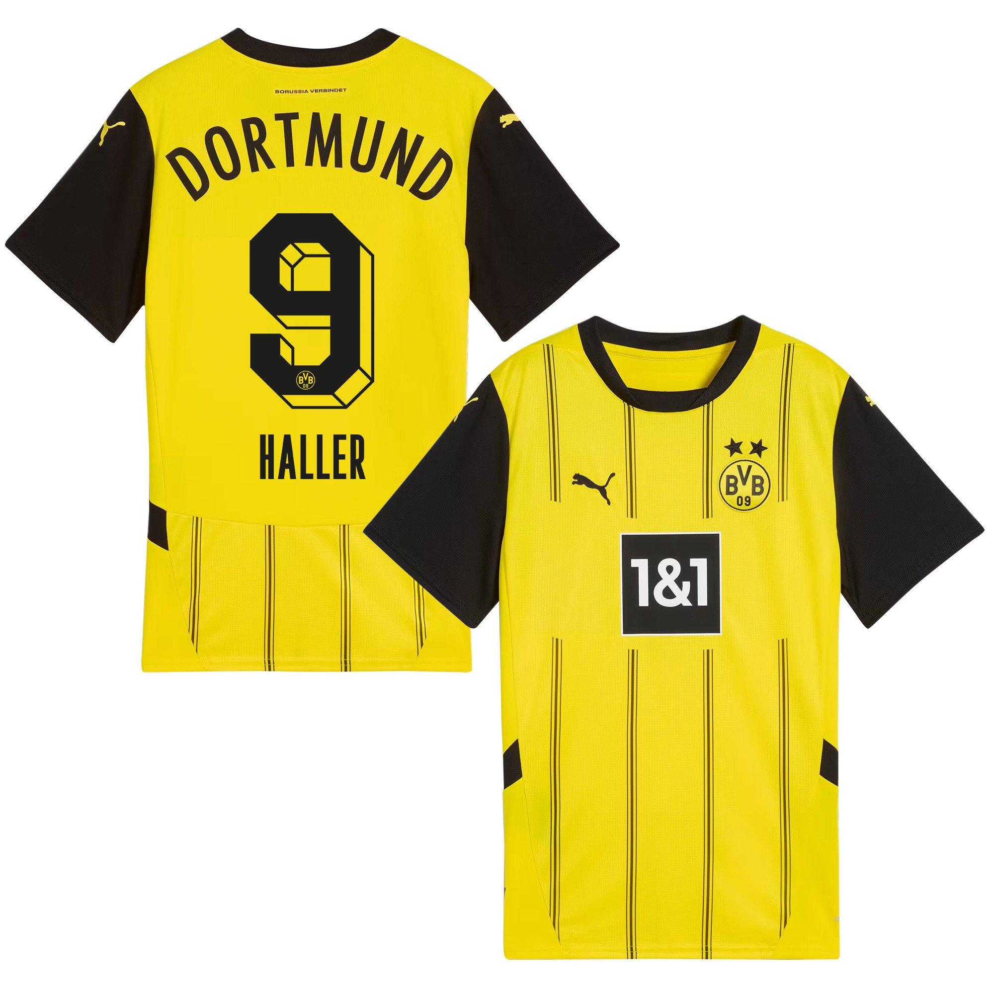 Sébastien Haller 9 Borussia Dortmund 2024/25 Home Jersey - Men Yellow