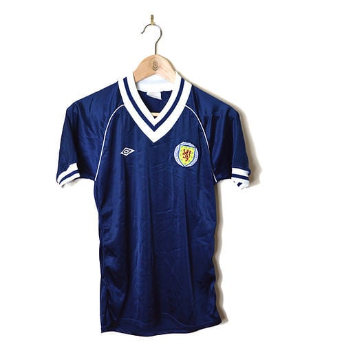 Scotland 1982 Home Retro Men Jersey - Navy