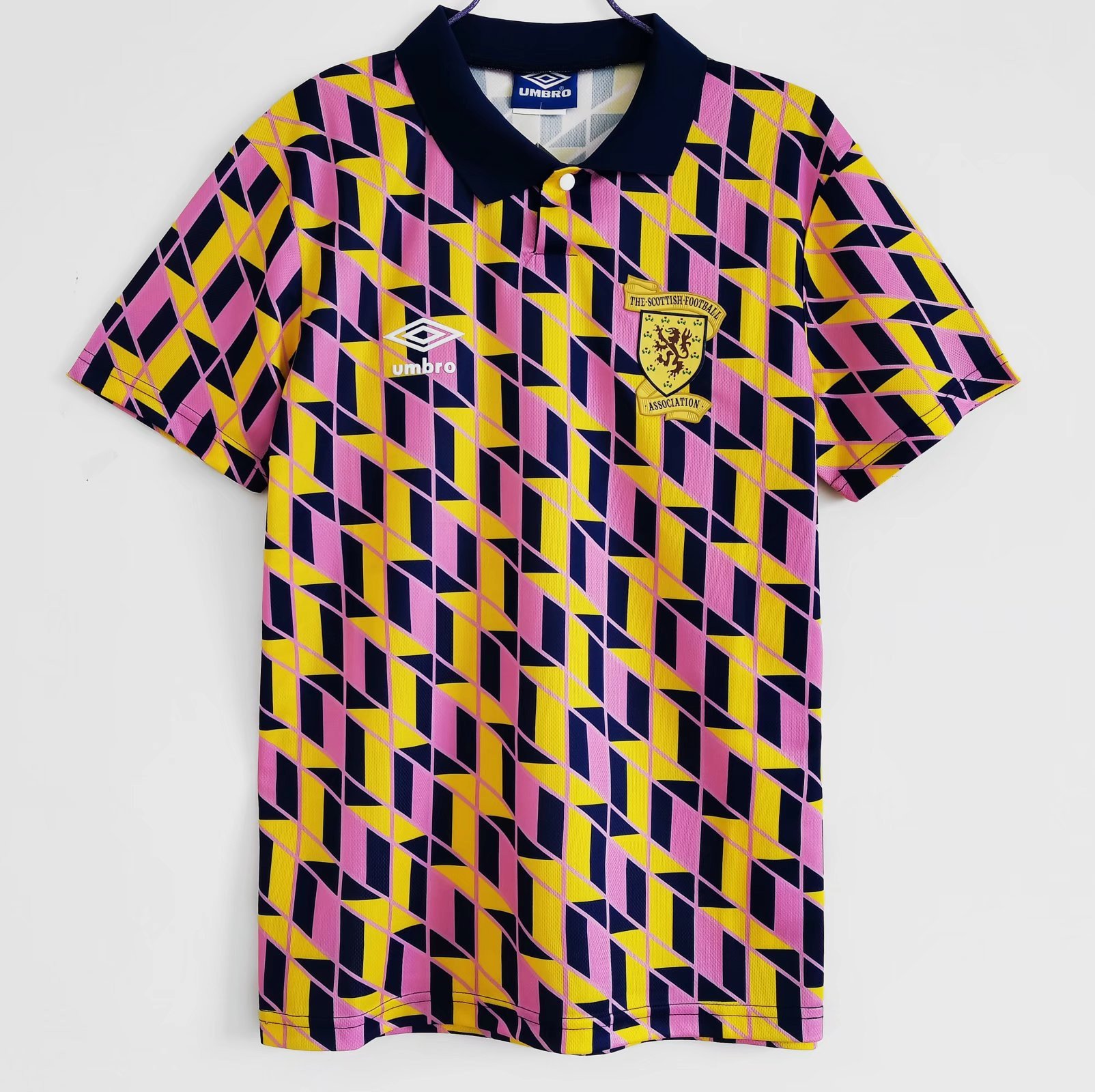 Scotland 1988/89 Third Retro Men Jersey - Yellow
