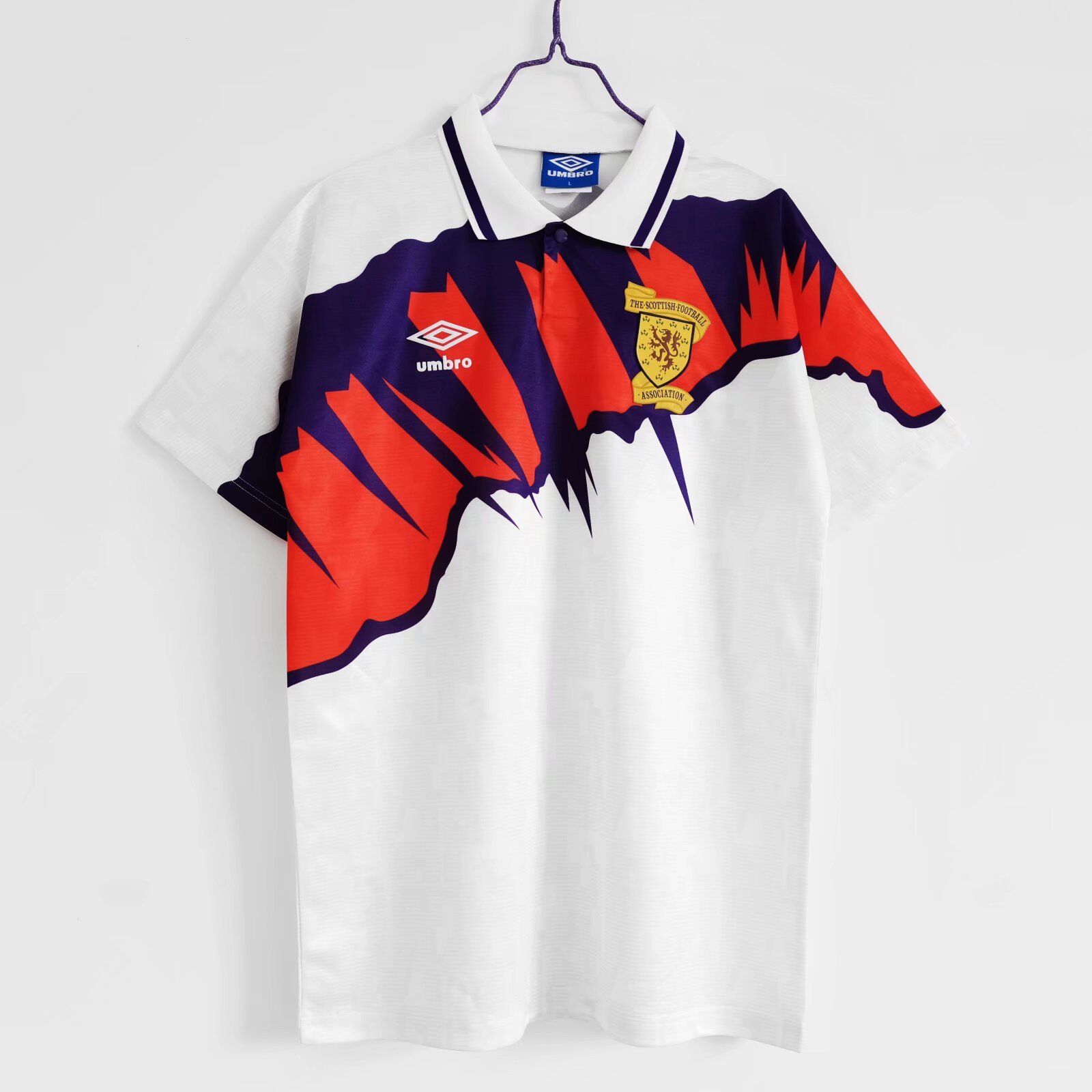 Scotland 1991/93 Away Retro Men Jersey - White