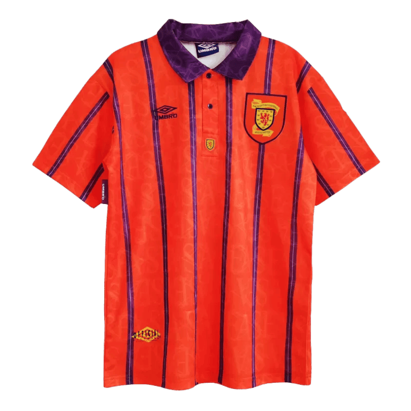 Scotland 1993/95 Away Retro Men Jersey - Orange