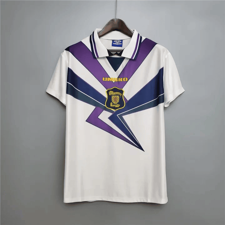 Scotland 1995/96 Away Retro Men Jersey - White