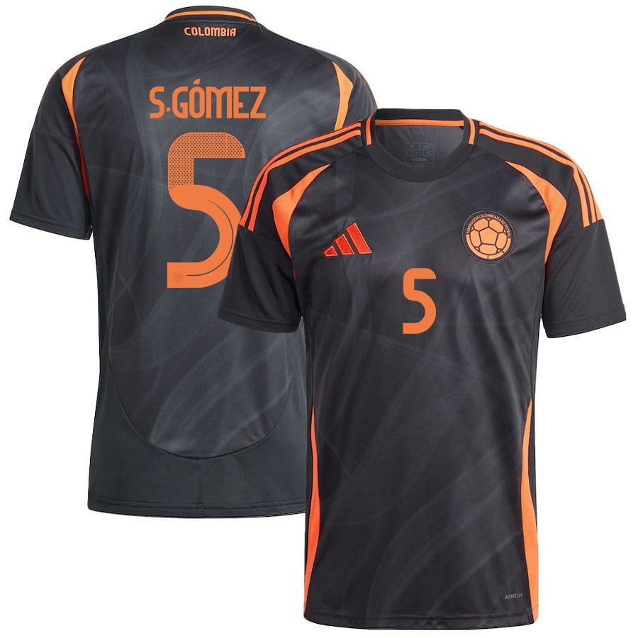 Sebastián Gómez 5 Colombia National Team 2024/25 Away Men Jersey - Black