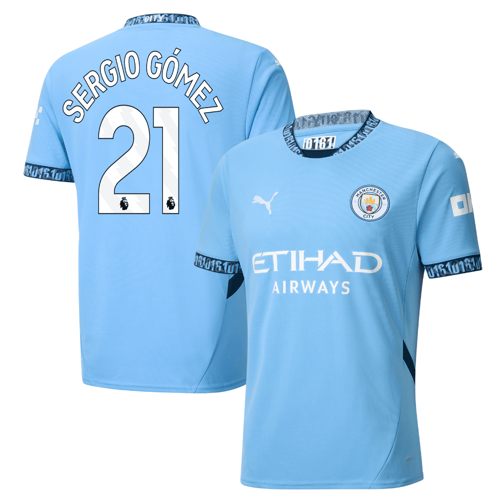Sergio Gómez 21 Manchester City 2024/25 Home Men Jersey - Light Blue