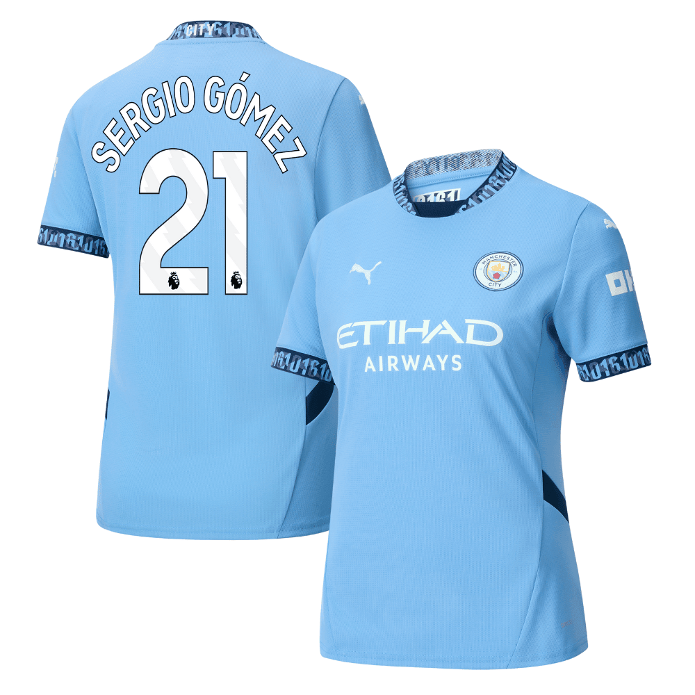 Sergio Gómez 21 Manchester City 2024/25 Home Women Jersey - Light Blue