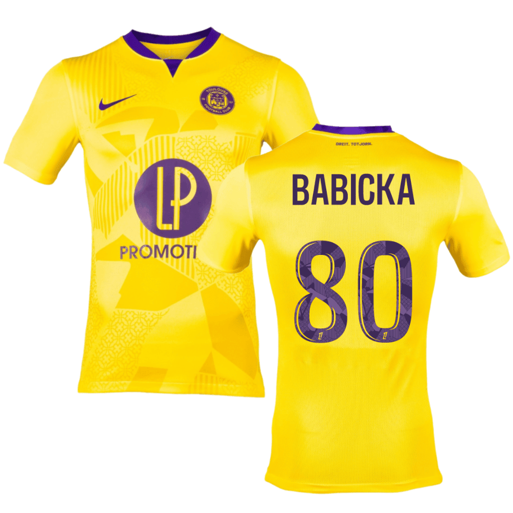 Shavy Babicka 80 Toulouse FC 2024/25 Away Men Jersey - Yellow