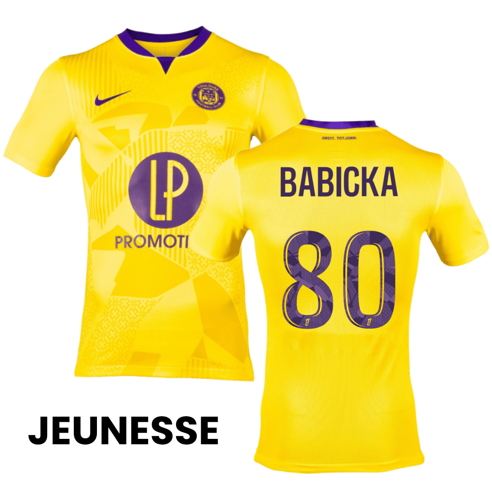 Shavy Babicka 80 Toulouse FC 2024/25 Away YOUTH Jersey - Yellow