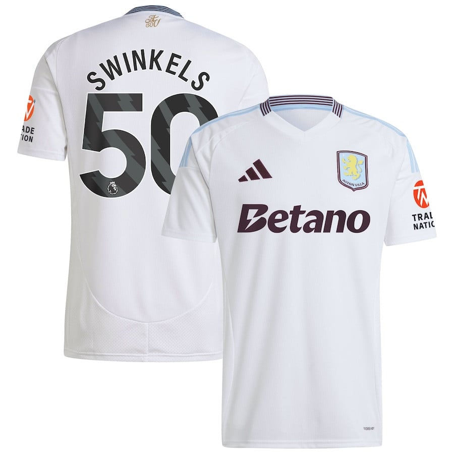 Sil Swinkels 50 Aston Villa 2024/25 Away Men Jersey - White