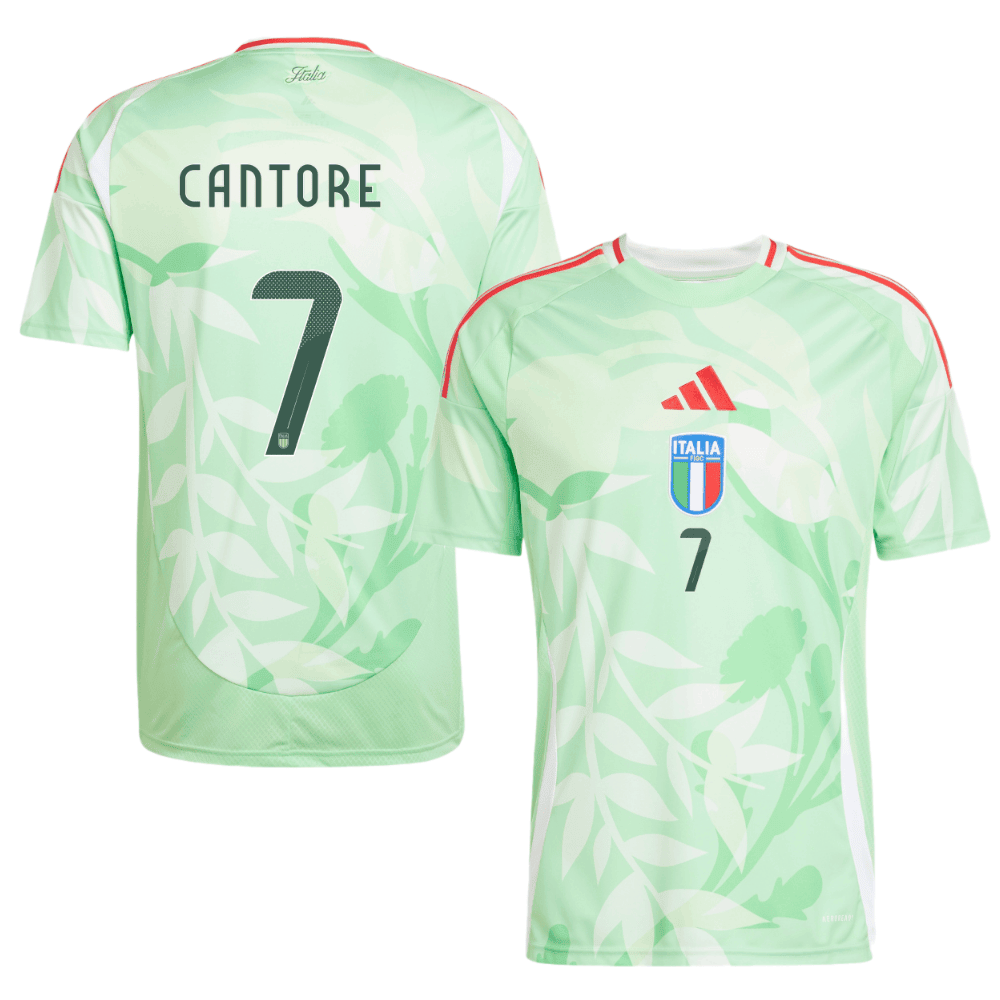 Sofia Cantore 7 Italy Women's National Team 2025/26 Away Men Jersey - Green