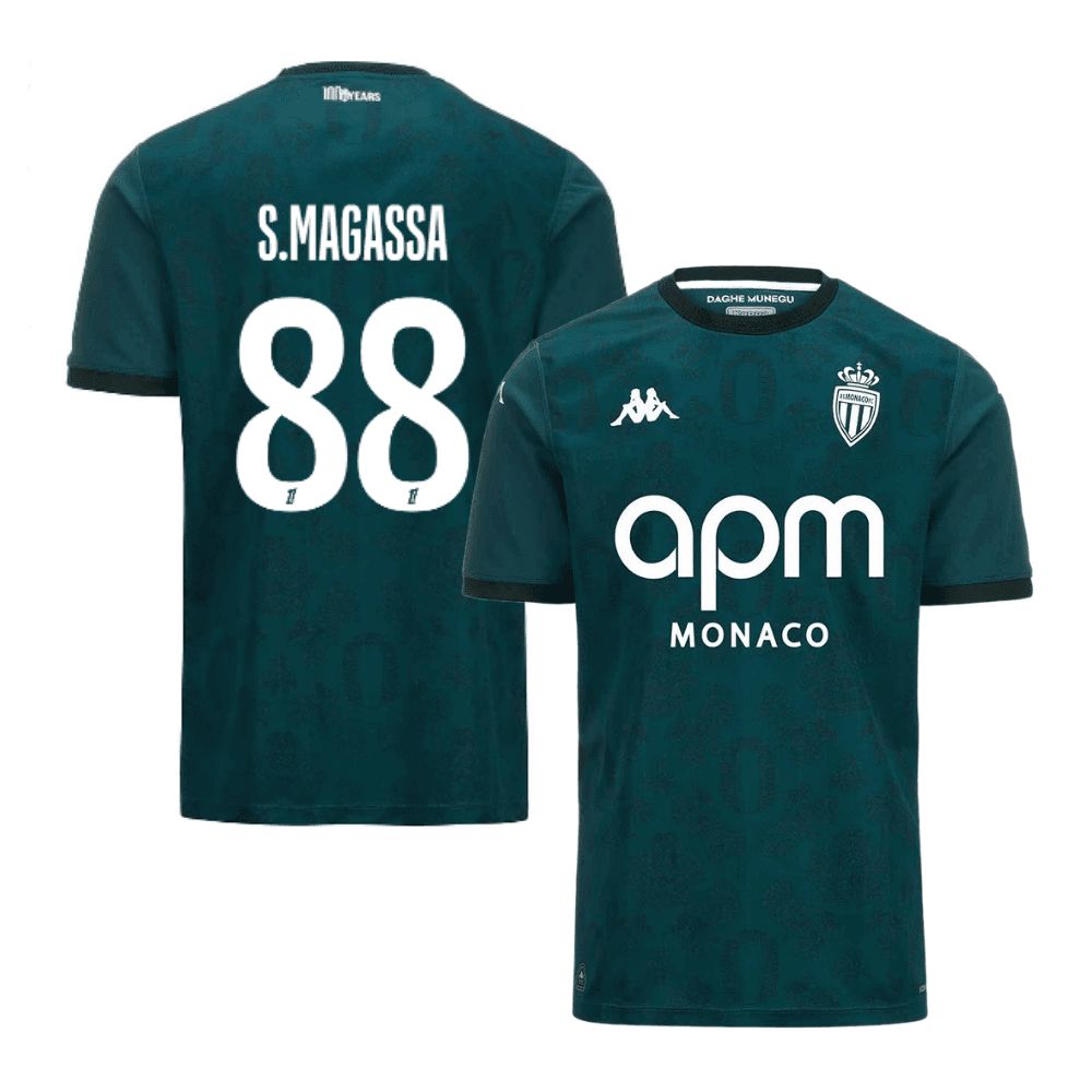 Soungoutou Magassa 88 AS Monaco 2024/25 Away Men Jersey - Green