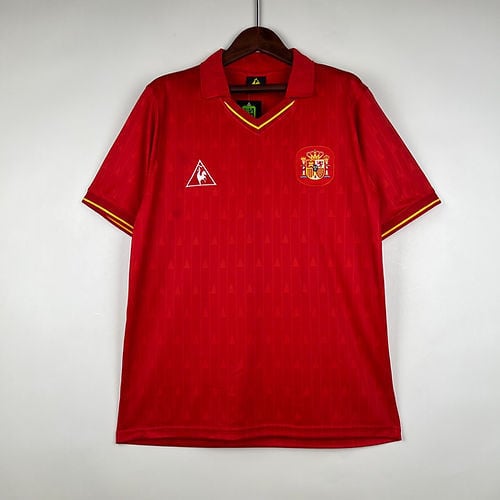 Spain 1988 Home Retro Men Jersey - Red