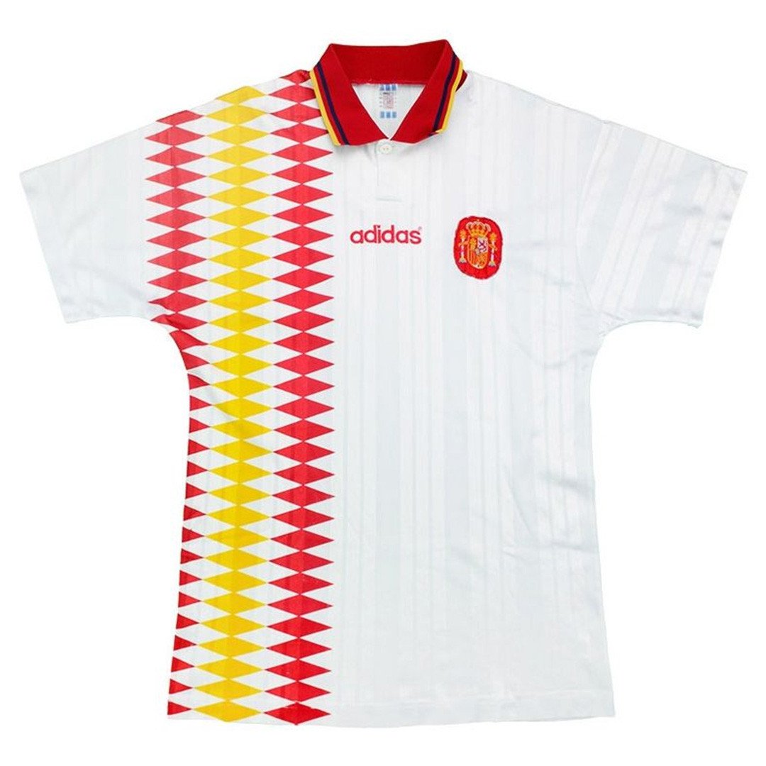 Spain 1994 Away Retro Men Jersey - White