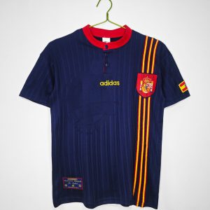 Spain 1996 Away Retro Men Jersey - Navy