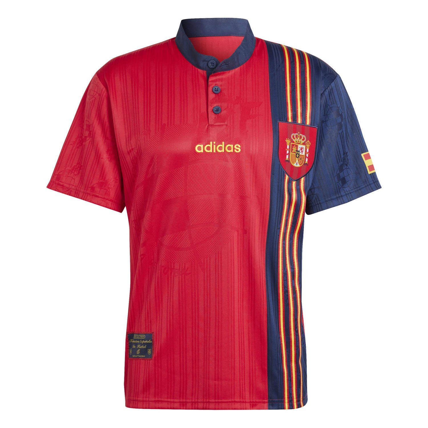 Spain 1996 Home Men Retro Jersey - Red