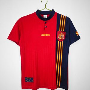 Spain 1996 Home Retro Men Jersey - Red