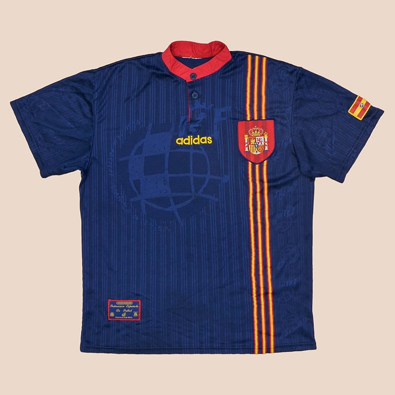 Spain 1996/98 Away Retro Men Jersey - Navy