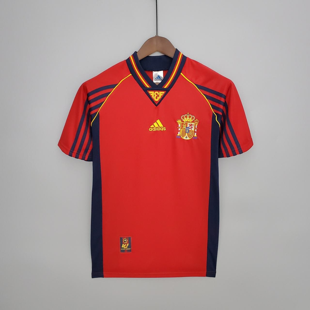 Spain 1998 Home Retro Men Jersey - Red