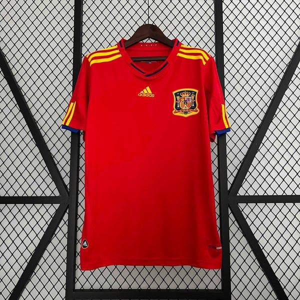 Spain 2010 Home Retro Men Jersey - Red