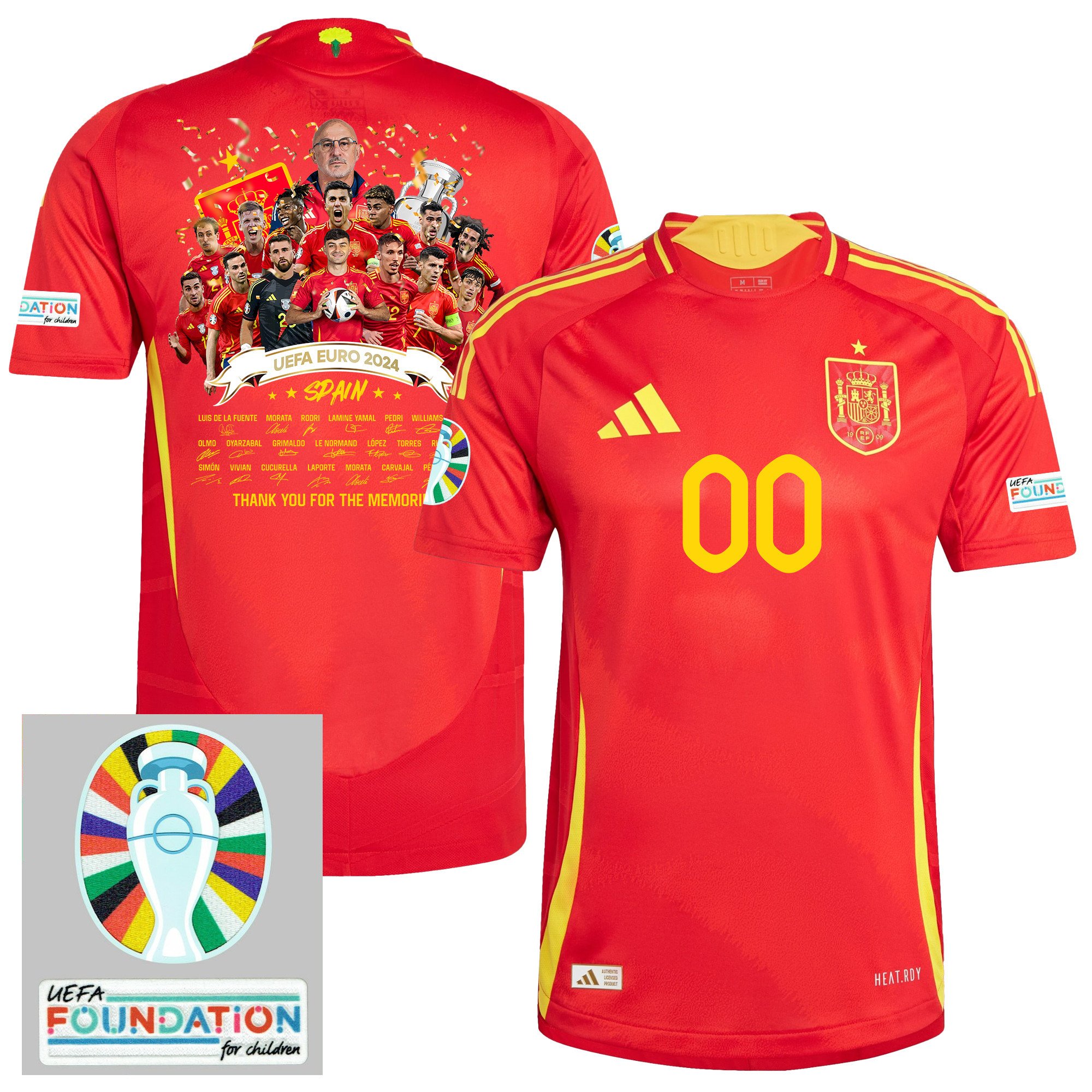 Spain National Team 2024 Euro 2024 Thanks For The Memories Home Men Jersey - Red