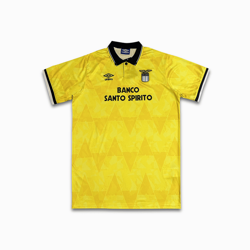 S.S. Lazio 1991/92 Away Retro Men Jersey - Yellow