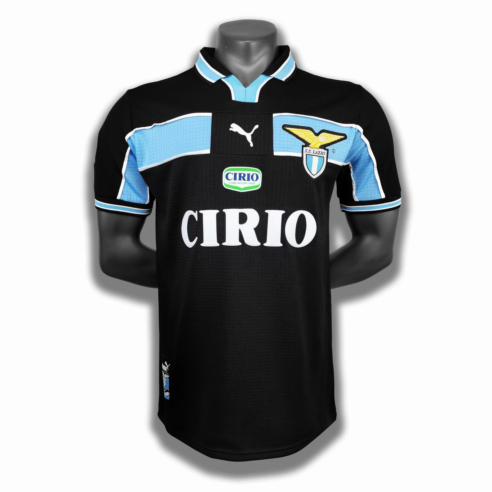 S.S. Lazio 1998/99 Away Retro Men Jersey - Black
