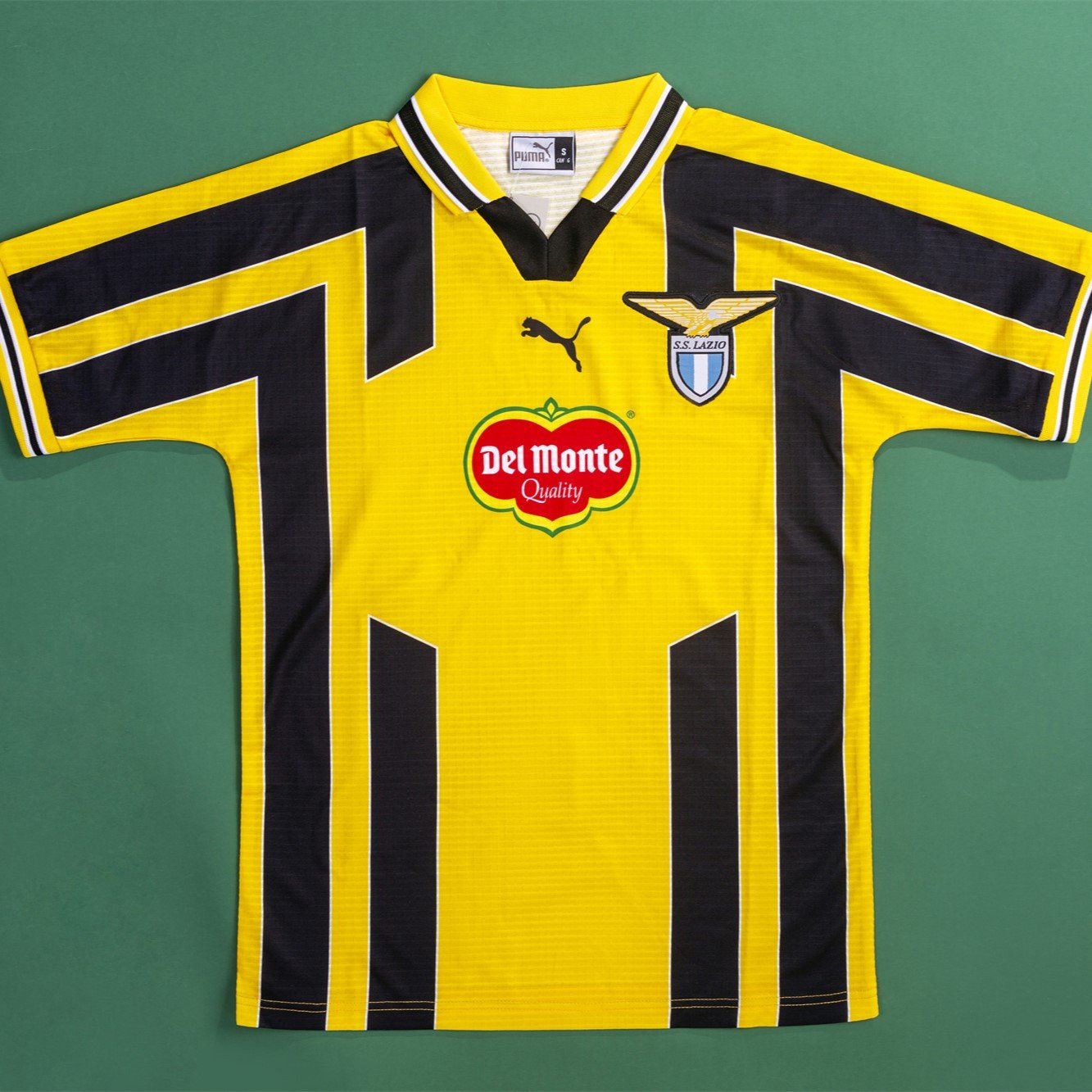 S.S. Lazio 1998/99 Away Retro Men Jersey - Yellow