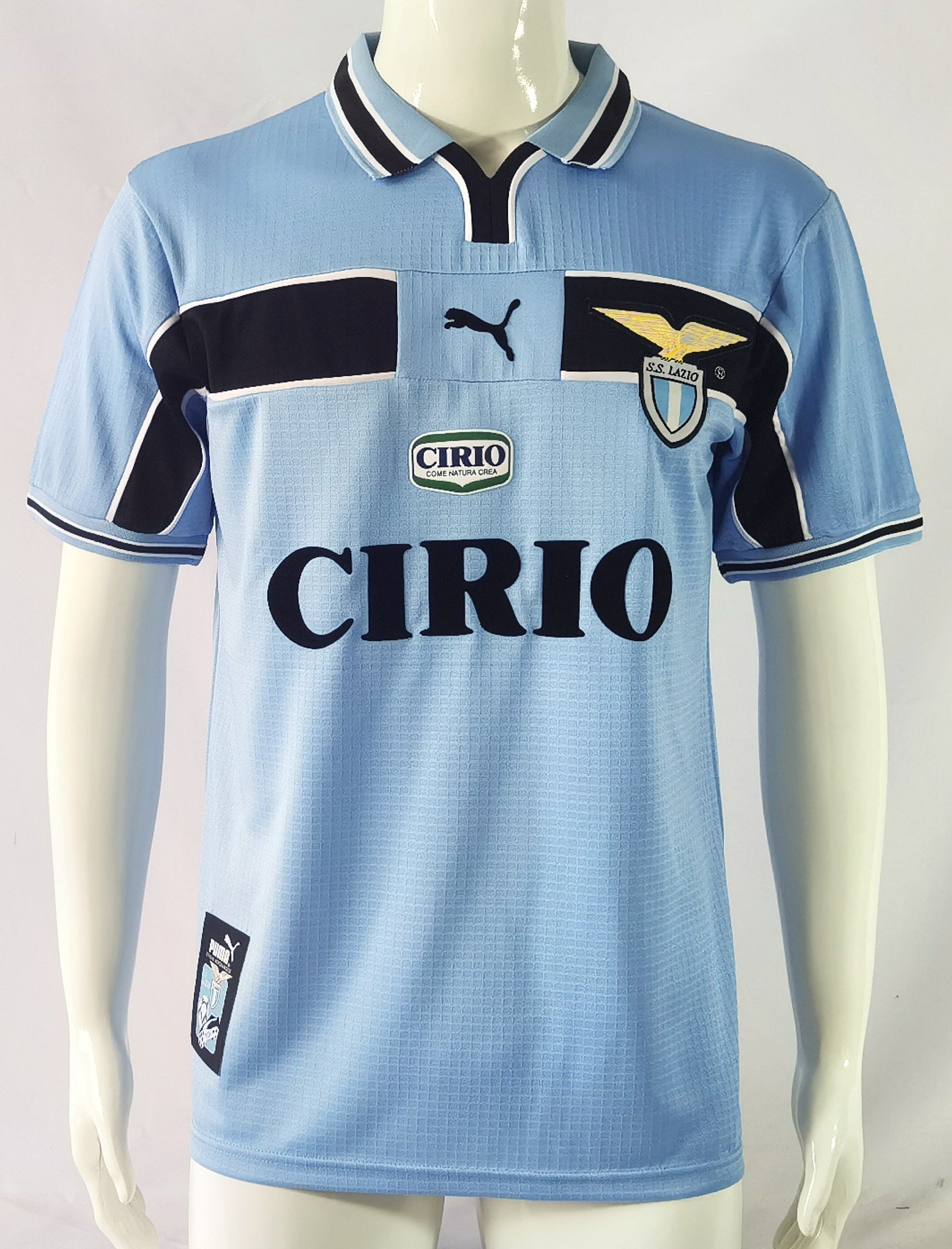 S.S. Lazio 1998/99 Home Retro Men Jersey – Sky Blue