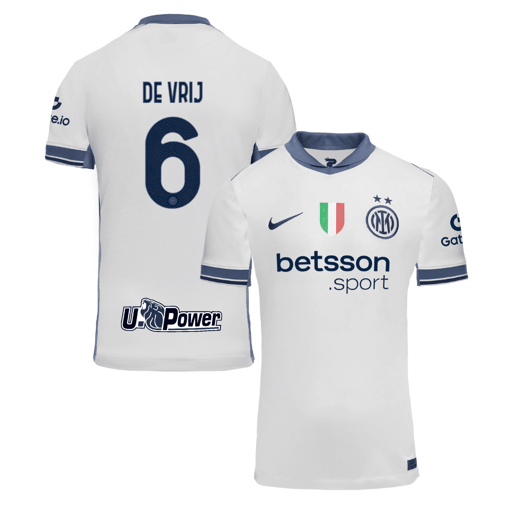 Stefan de Vrij 6 Inter Milan 2024/25 Away Men Jersey - White