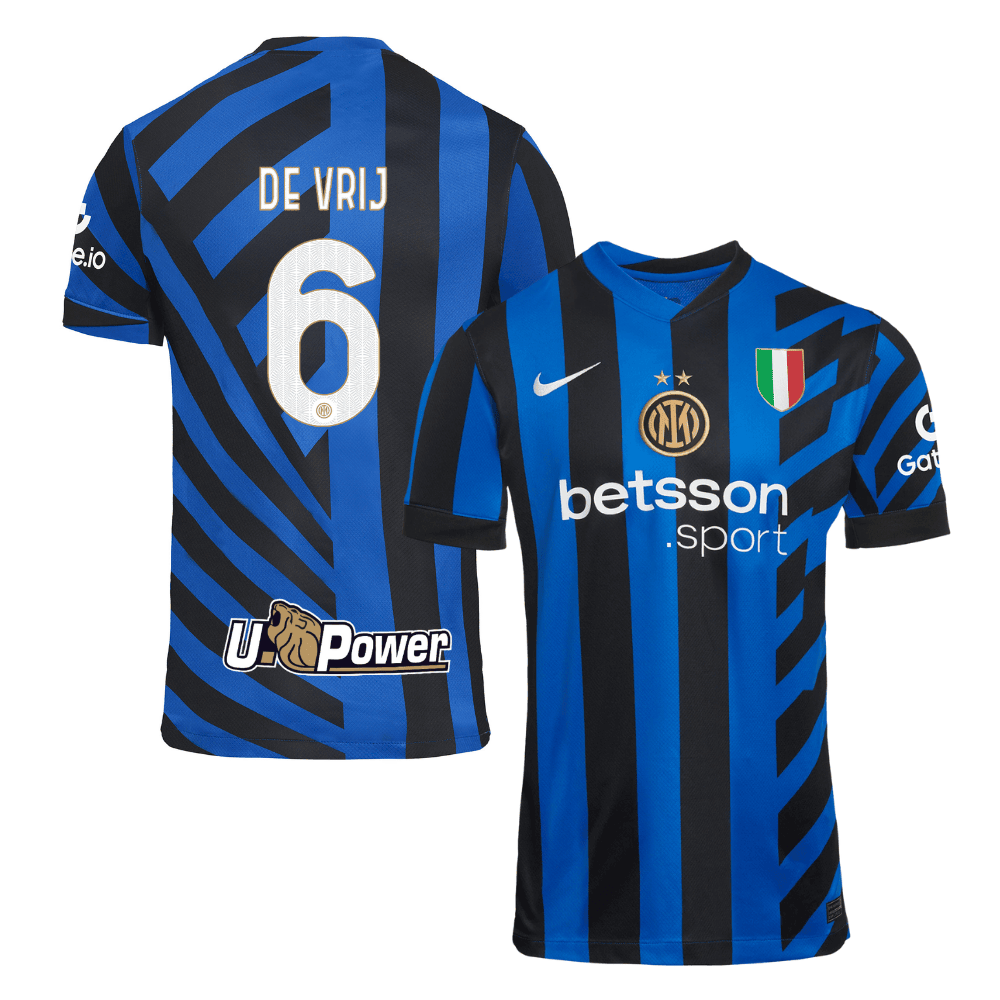 Stefan de Vrij 6 Inter Milan 2024/25 Home Men Jersey - Blue