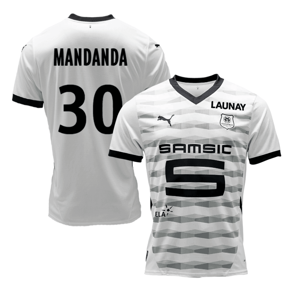 Steve Mandanda 30 Stade Rennais F.C. 2024/25 Away Men Jersey - White