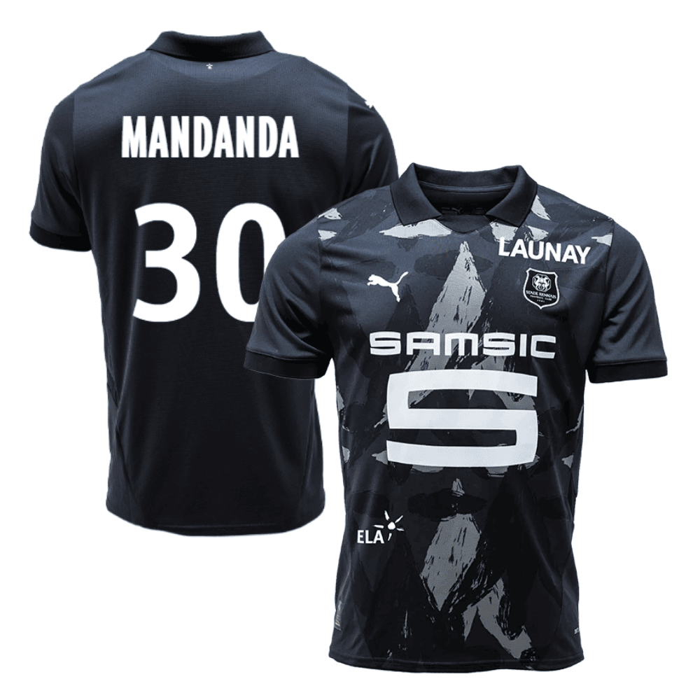 Steve Mandanda 30 Stade Rennais F.C. 2024/25 Third Men Jersey - Black
