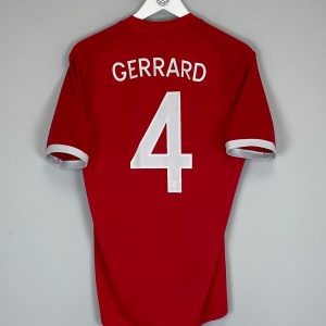 Steven Gerrard 4 England National Team 2010/11 Away Men Retro Jersey - Red