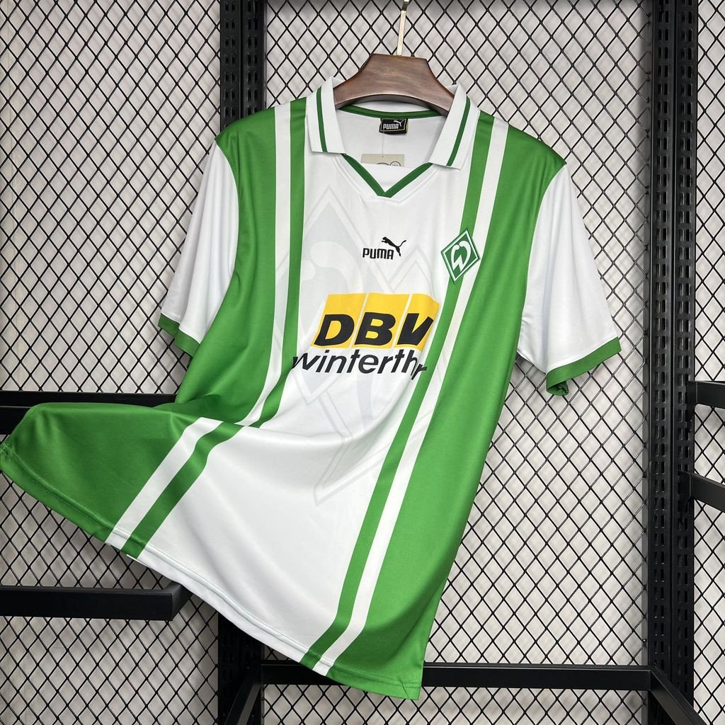 SV Werder Bremen 1996/97 Home Retro Men Jersey - White/Green