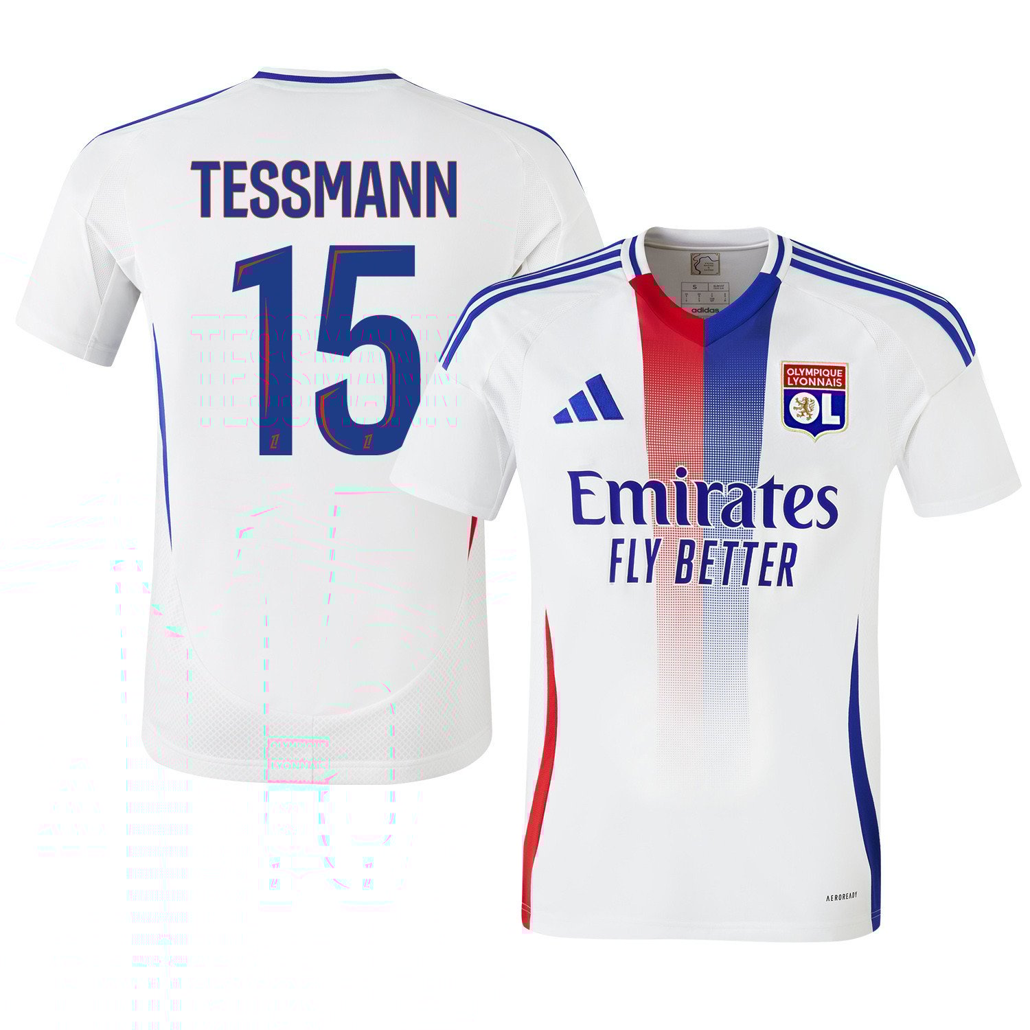 Tanner Tessmann 15 Olympique Lyonnais 2024/25 Home Men Jersey - White