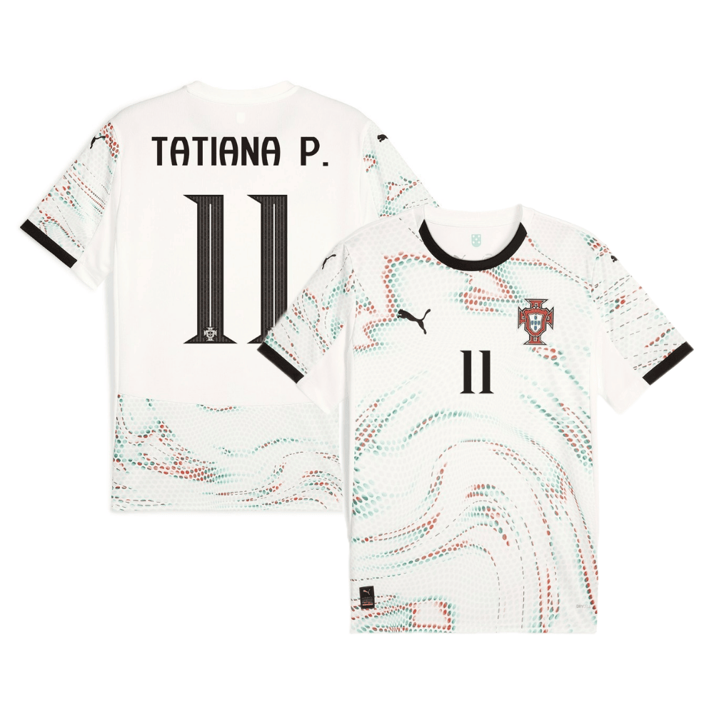 Tatiana Pinto 11 Portugal Women's National Team 2025/26 Away Men Jersey - White