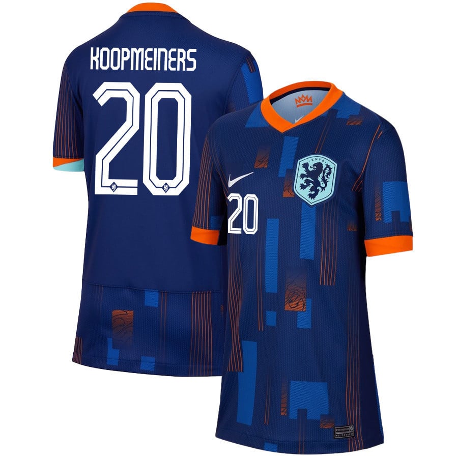Teun Koopmeiners 20 Netherlands National Team 2024/25 Away YOUTH Jersey - Navy