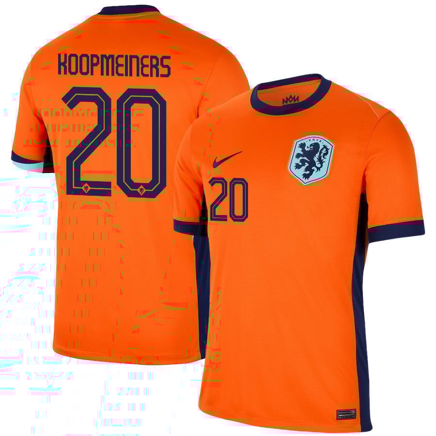 Teun Koopmeiners 20 Netherlands National Team 2024/25 Home Men Jersey - Orange