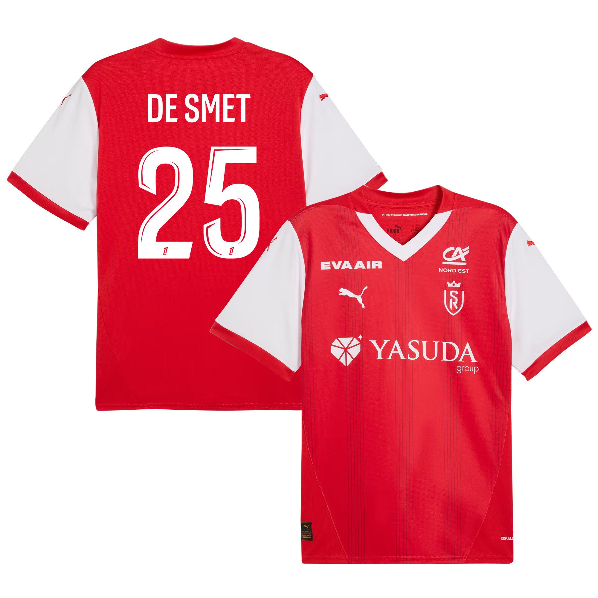 Thibault De Smet 25 Stade de Reims 2024/25 Home Men Jersey - Red